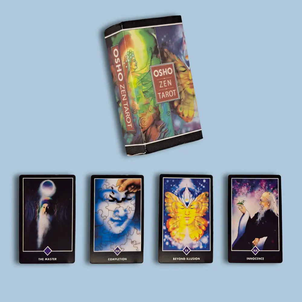 Ταρω κάρτες- Osho Zen Tarot είναι μια μοναδική και βαθιά πνευματική αναπαράσταση του ταξιδιού προς την αυτογνωσία.
